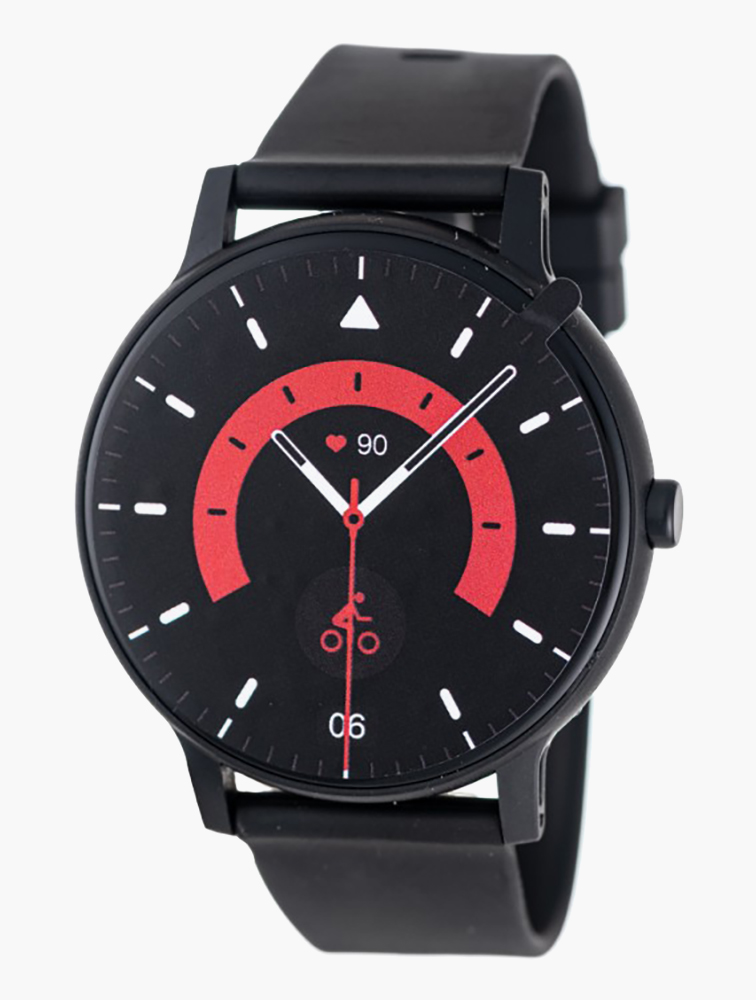 MyRunway Shop Tomato Tomato Unisex Round Smart Watch Black Band